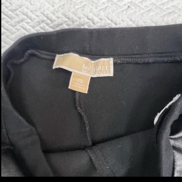 MICHAEL Kors Black Faux Leather Leggings Size XS - Picture 7 of 7